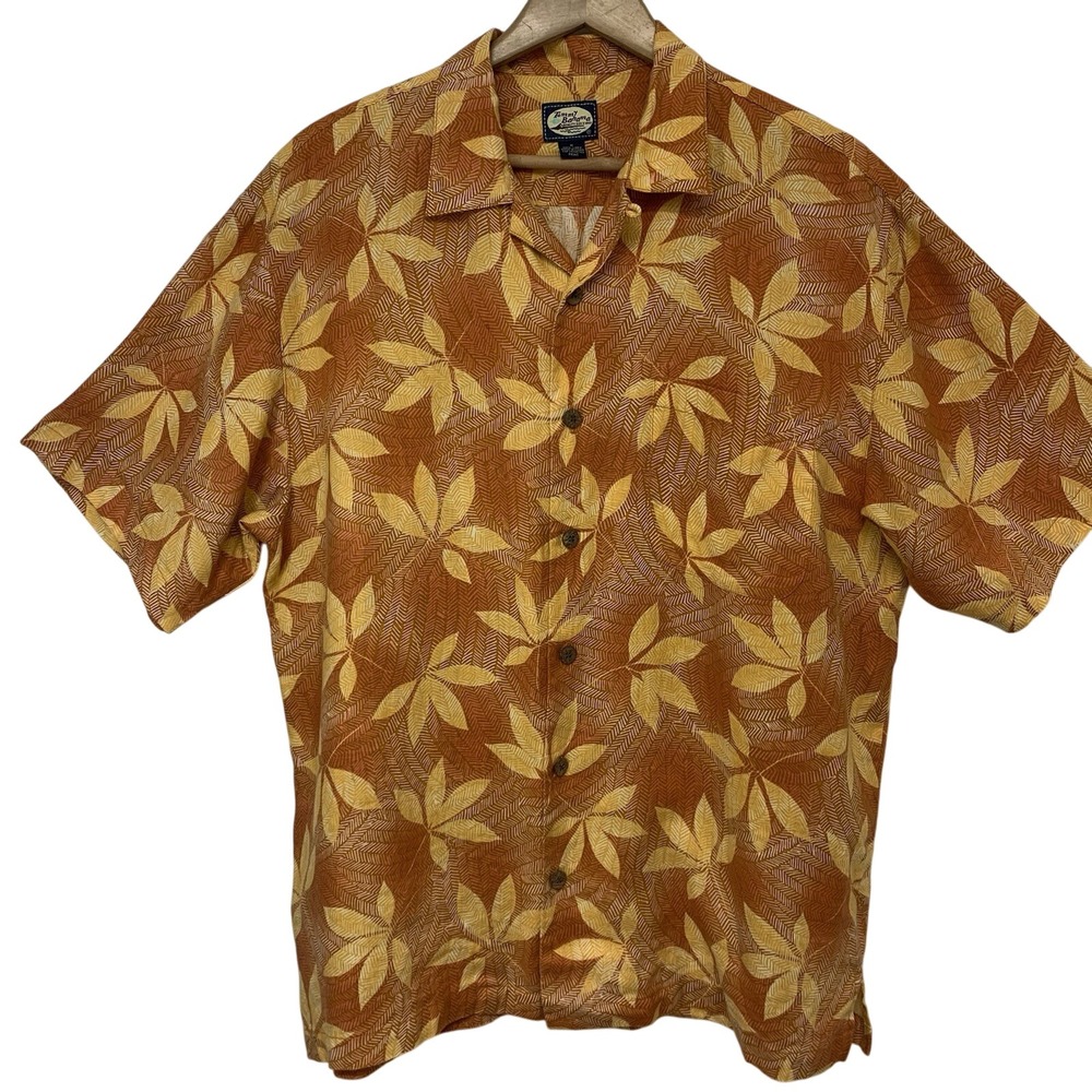 Tommy Bahama‎ Relax Silk Shirt Medium Floral Button Up Tropical Beach Casual